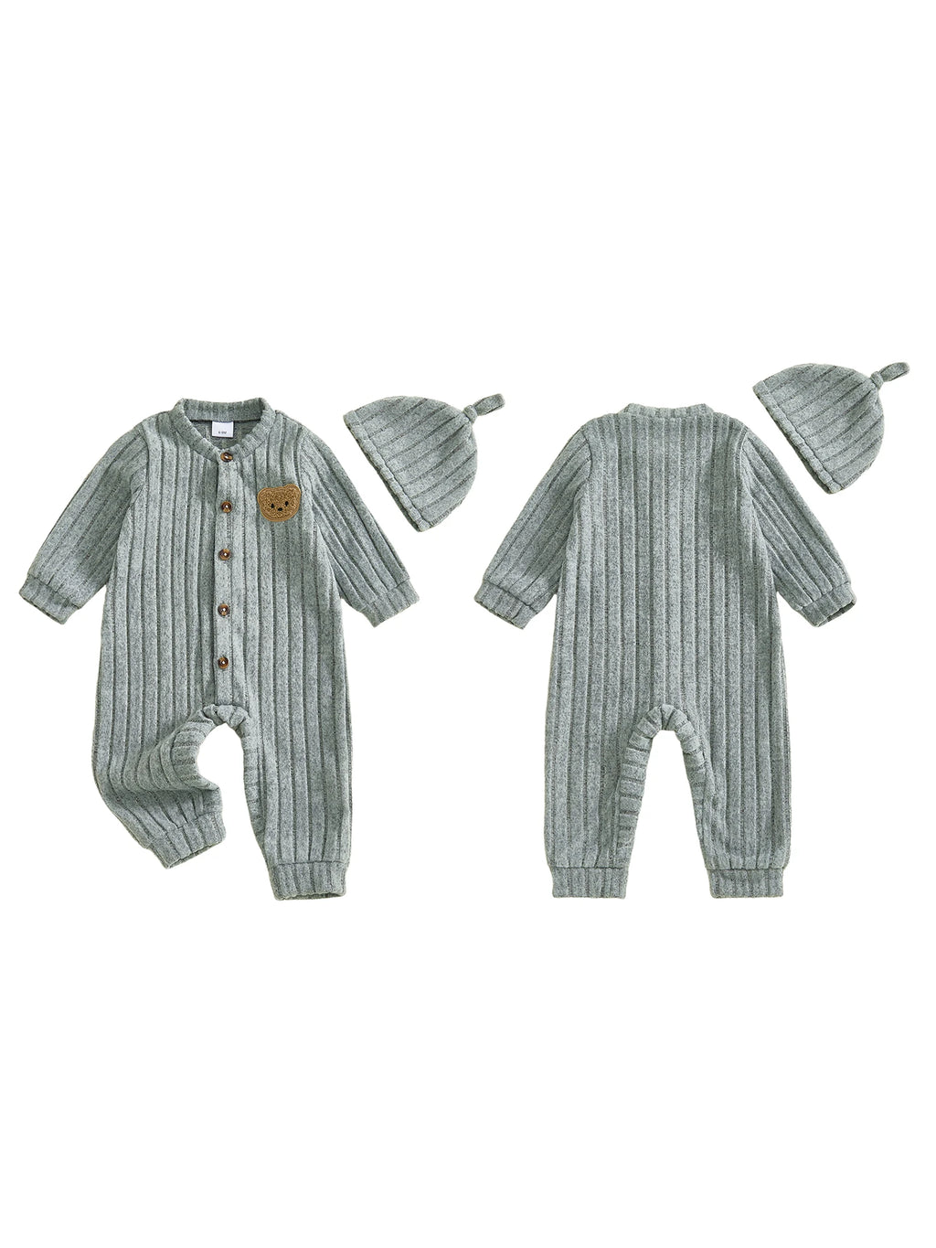 Infant Boy Romper and Beanie Set