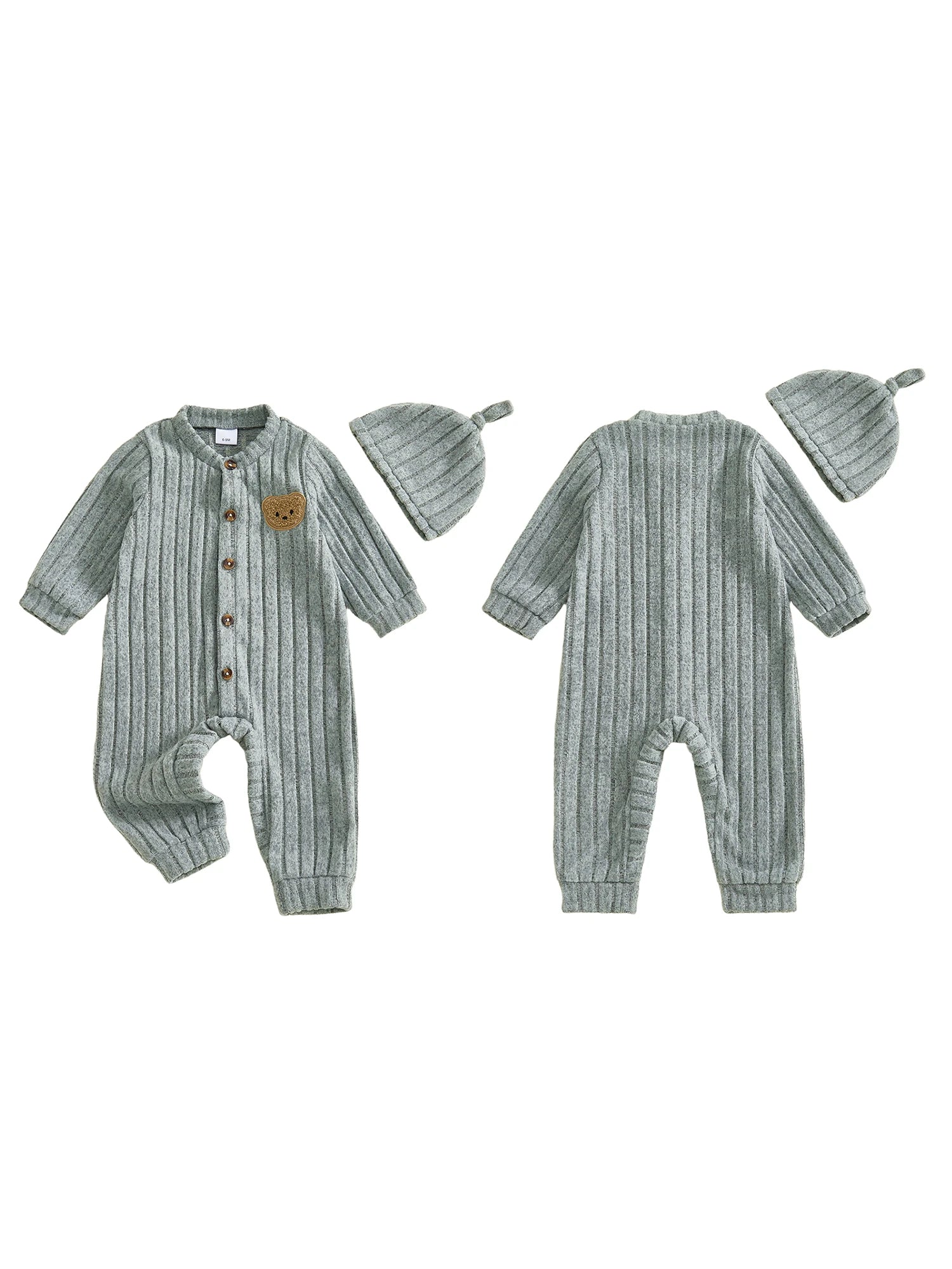 Infant Boy Romper and Beanie Set