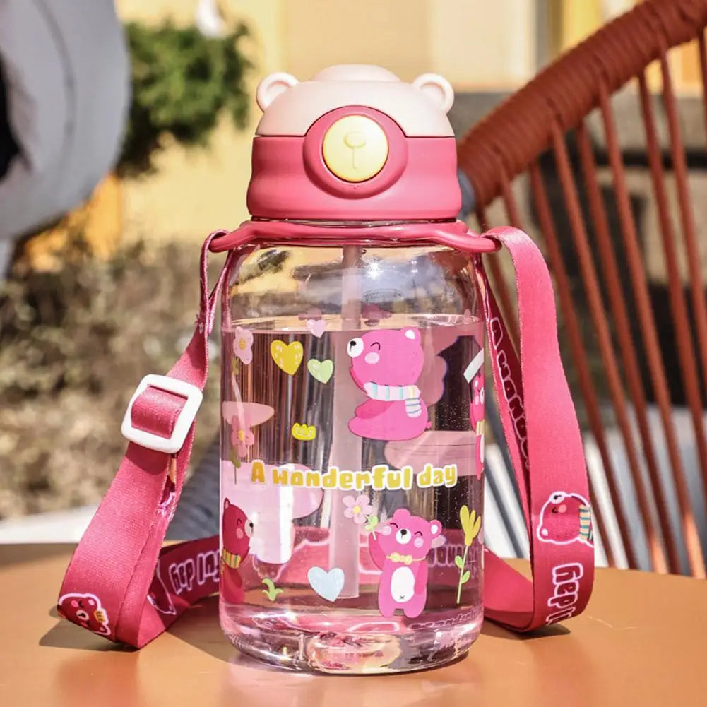 Water Bottle with Straw Free BPA Leakproof