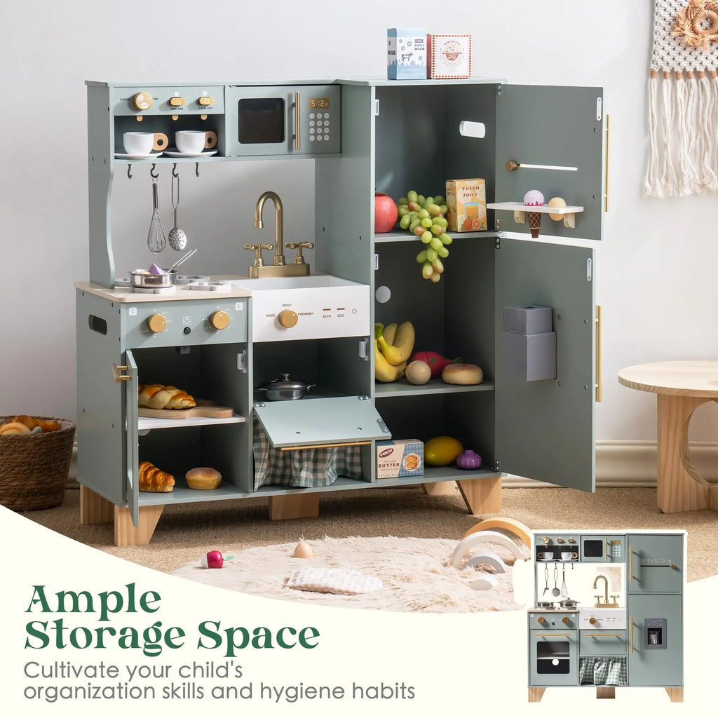Corner Play Kitchen With Appliances & Utensils