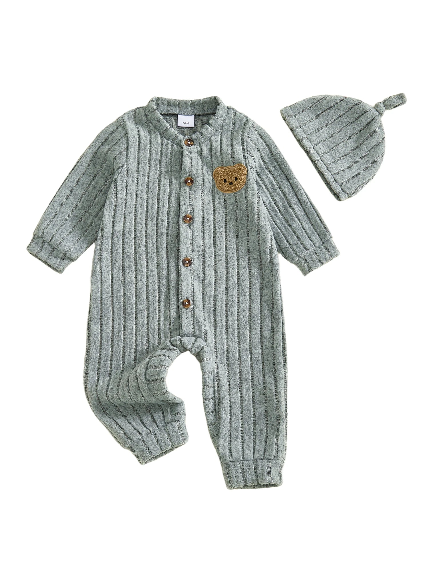 Infant Boy Romper and Beanie Set
