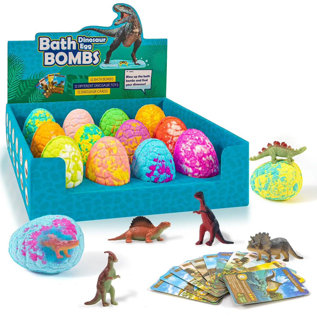 12 Pack Dinosaur Bath Bombs Gift Set