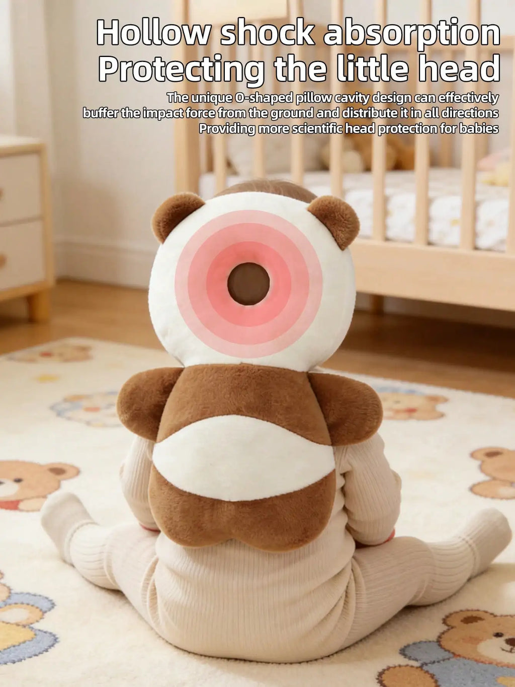 Adjustable Baby Head Protection Pad Backpack