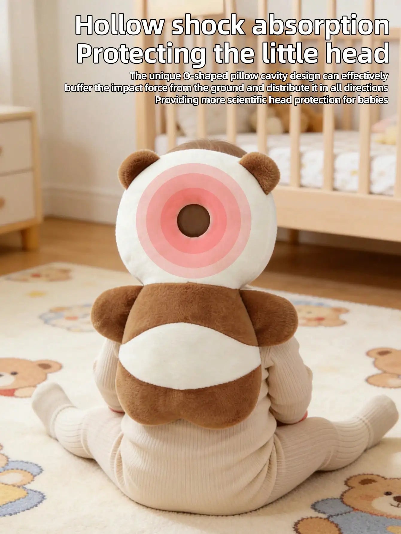 Adjustable Baby Head Protection Pad Backpack