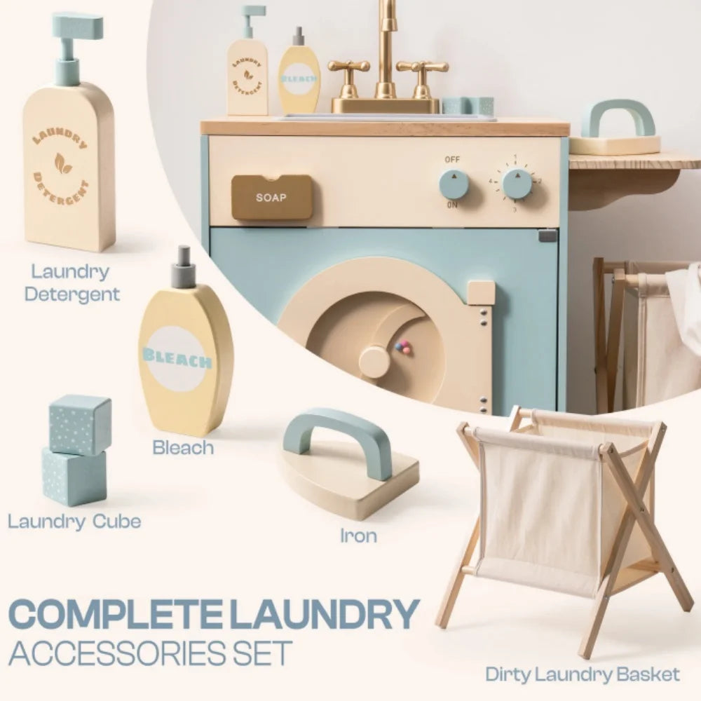 Toy Washing Machine, Clothes Basket Iron, Sink