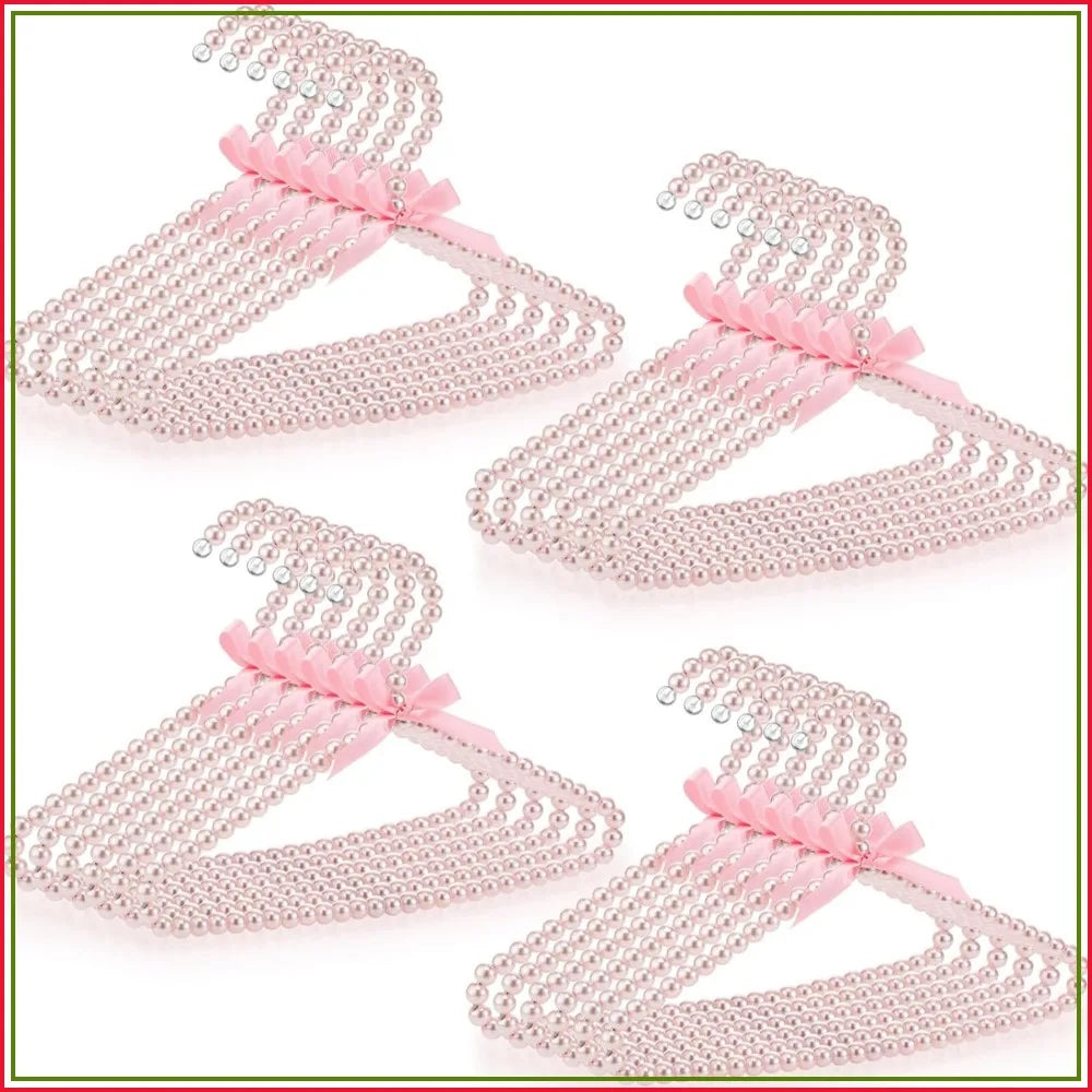 24 Pcs Pearl Beaded Clothes Hanger