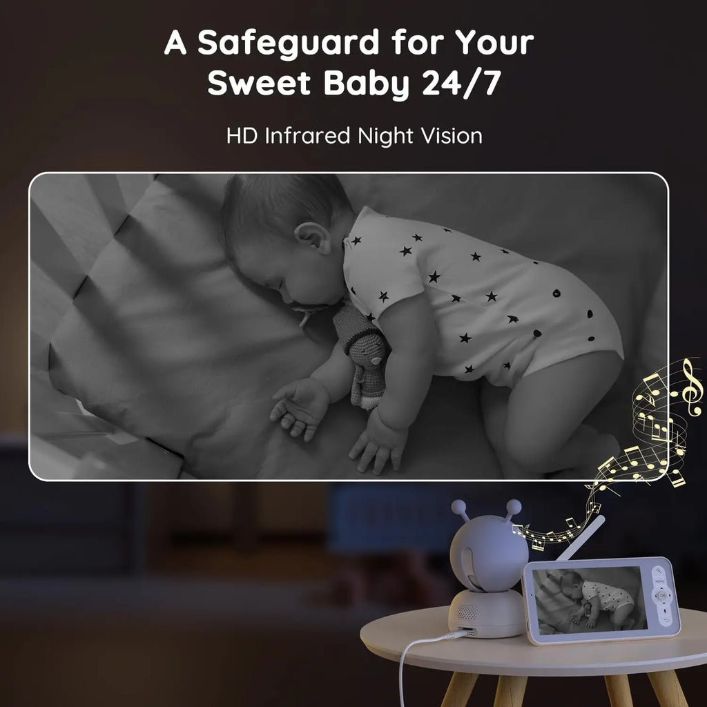 2K 5'' Screen Control Wifi  Baby Monitor Camera
