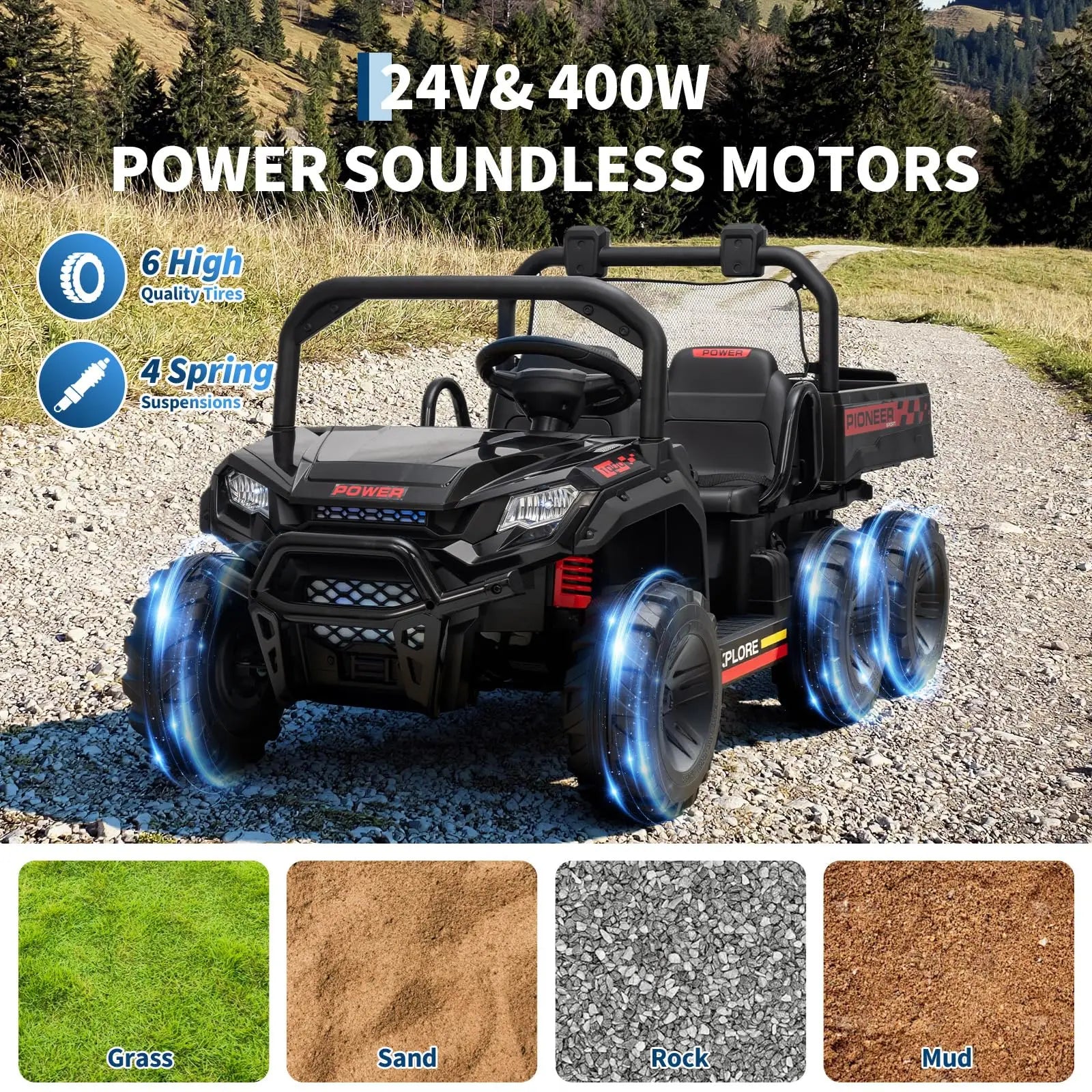 24V 4WD Electric Ride-on Dump Truck