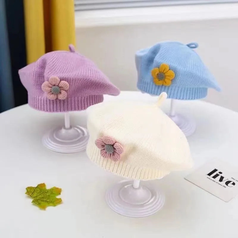 Warm Knitted Baby Beret Hat