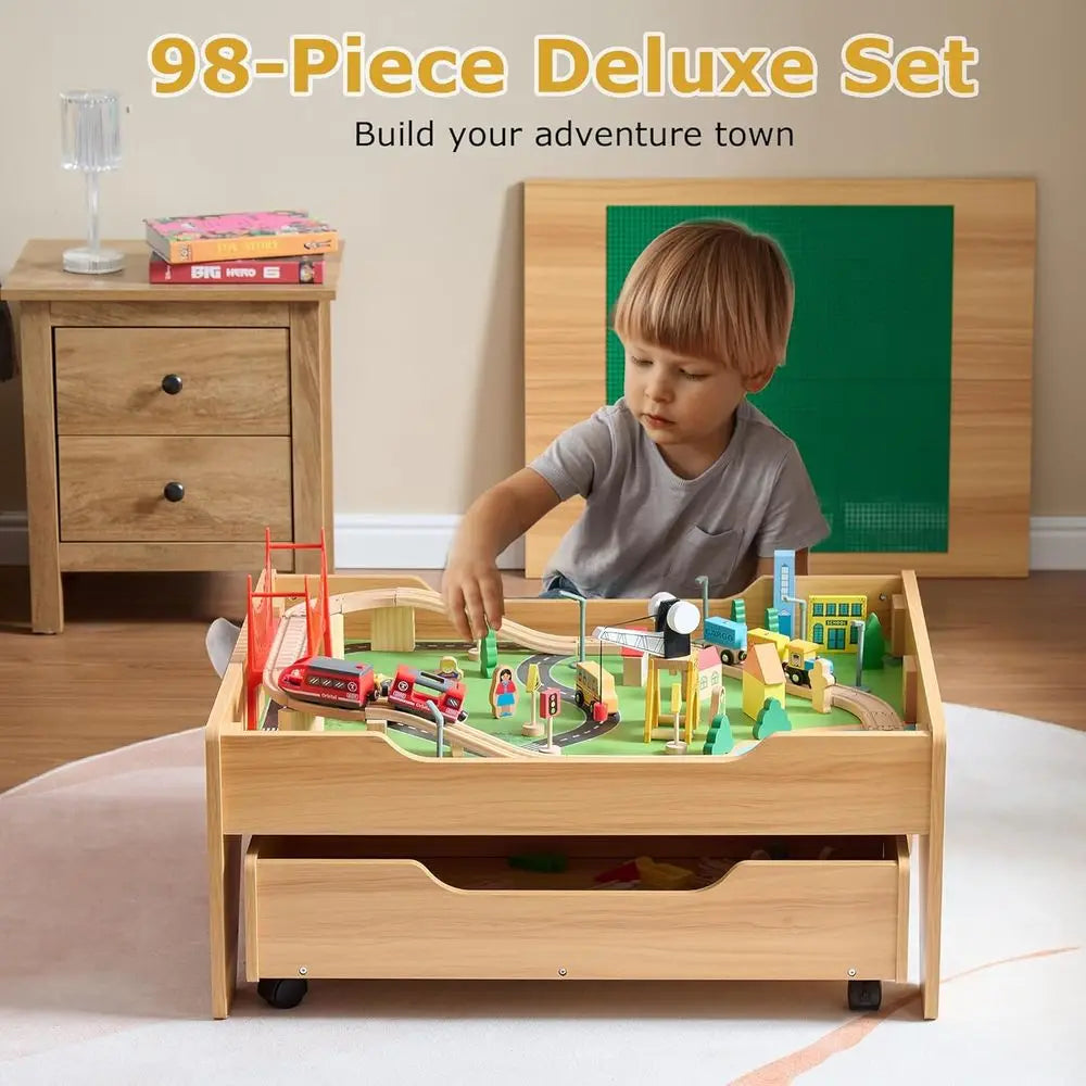 3 in 1 Wooden Train Table
