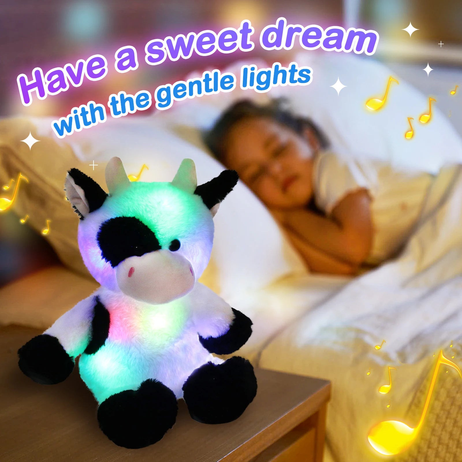 Glowing Farm Cow Plush Toy