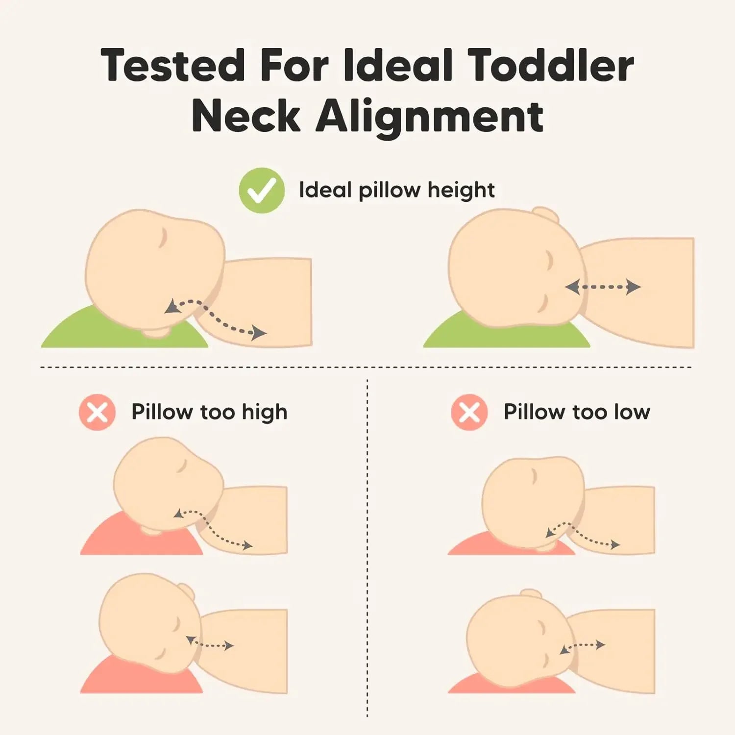 Soft Organic Cotton Toddler Pillow