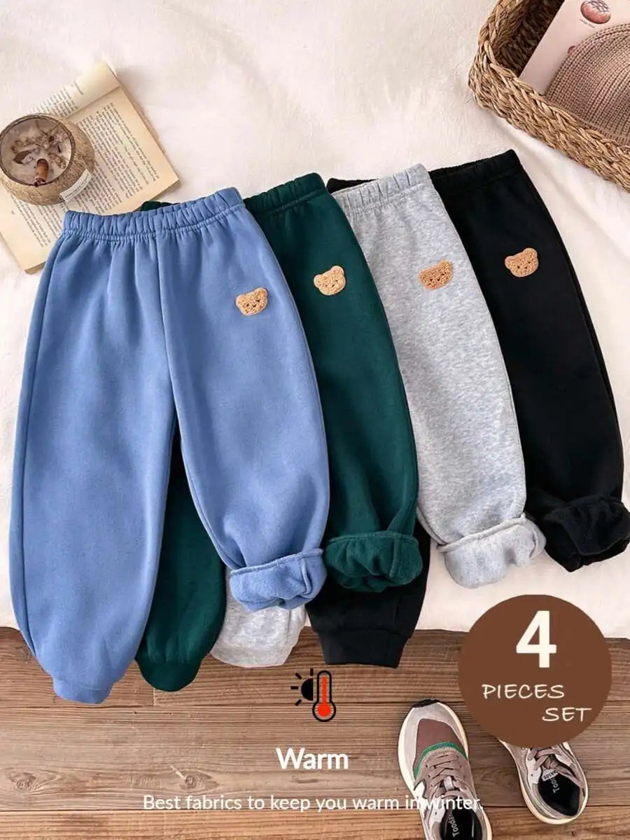 4-Pack Kids Fleece-Lined Jogger Pants