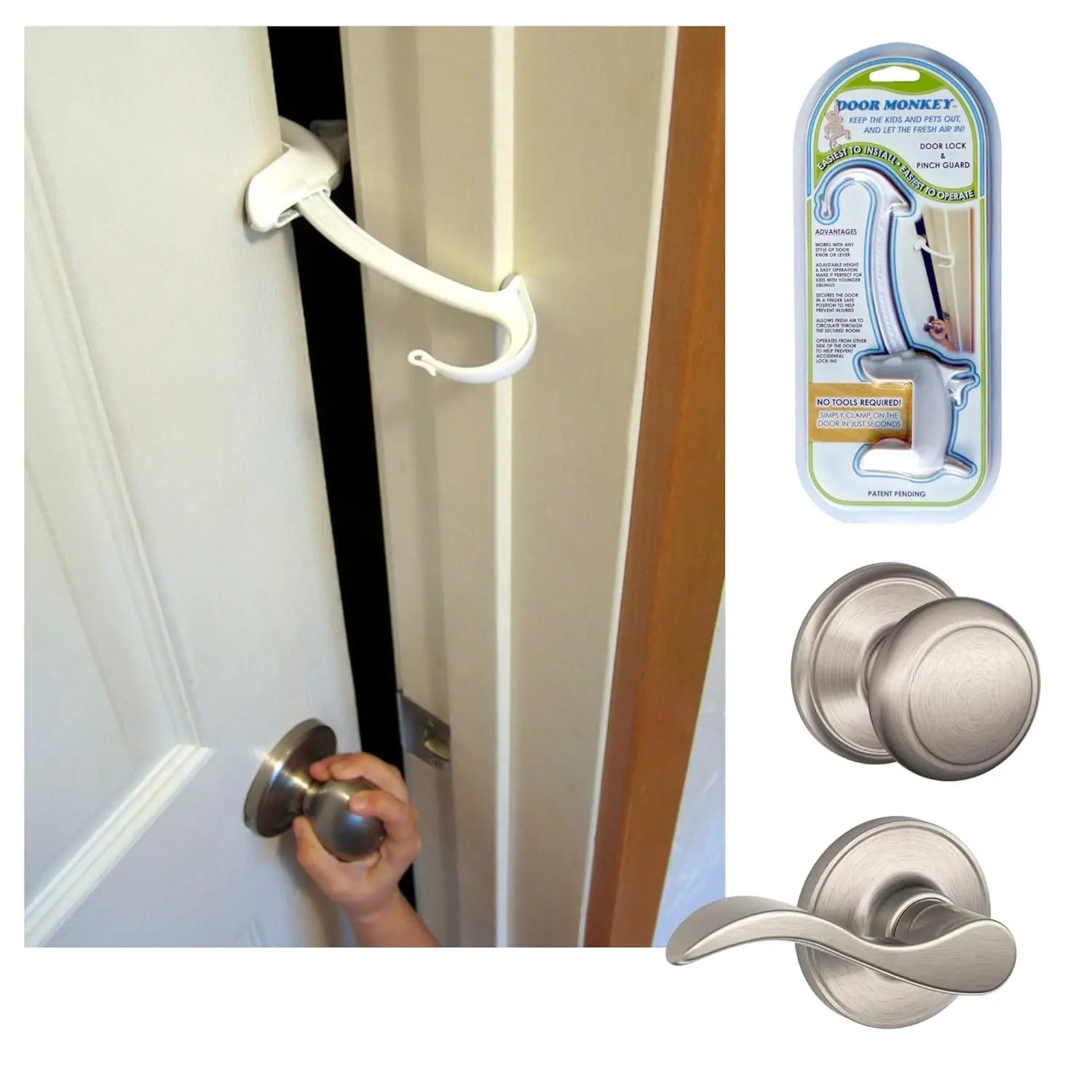 Child Proof Door Lock & Pinch Guard