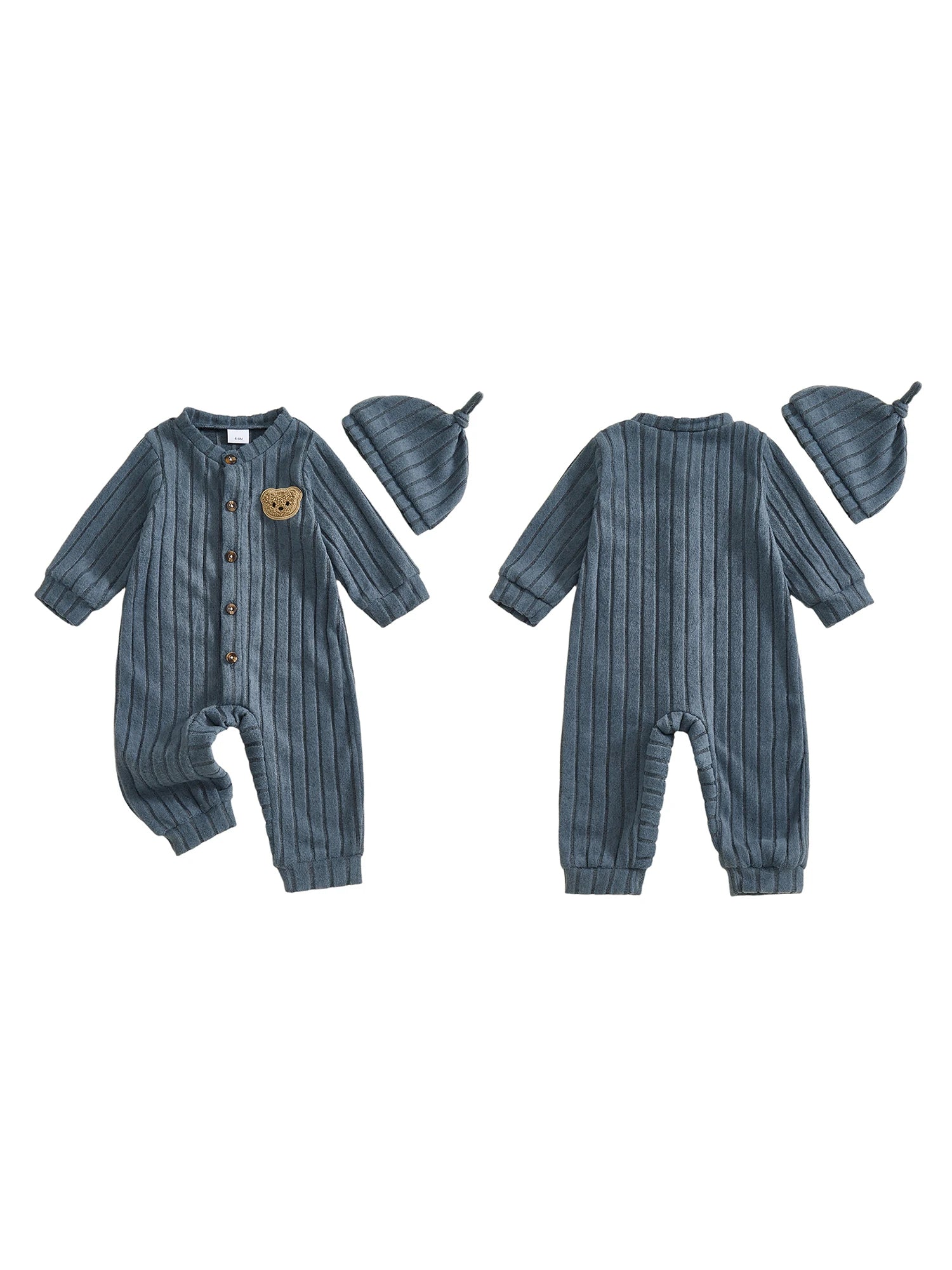 Infant Boy Romper and Beanie Set