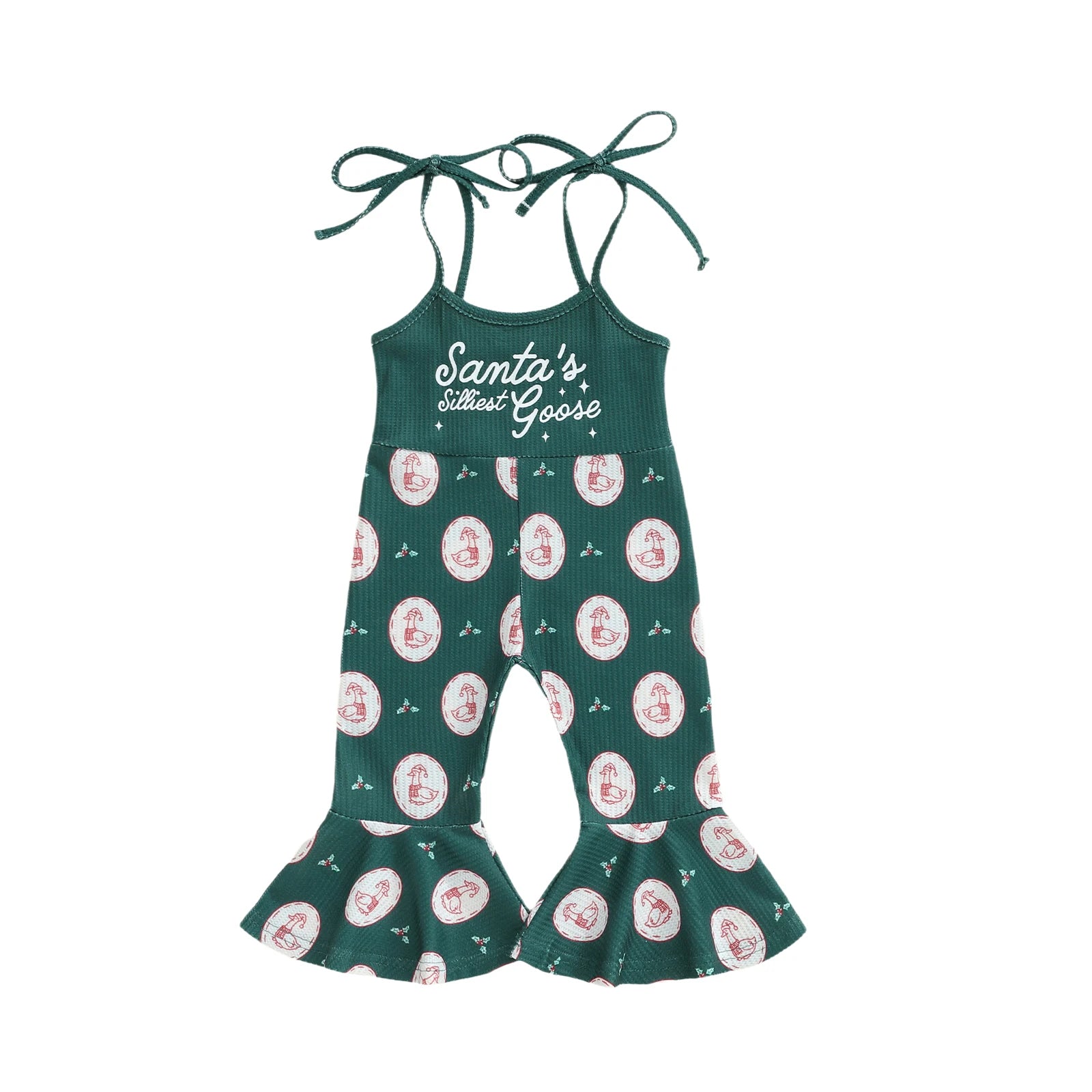 Girls Christmas Sleeveless Jumpsuit