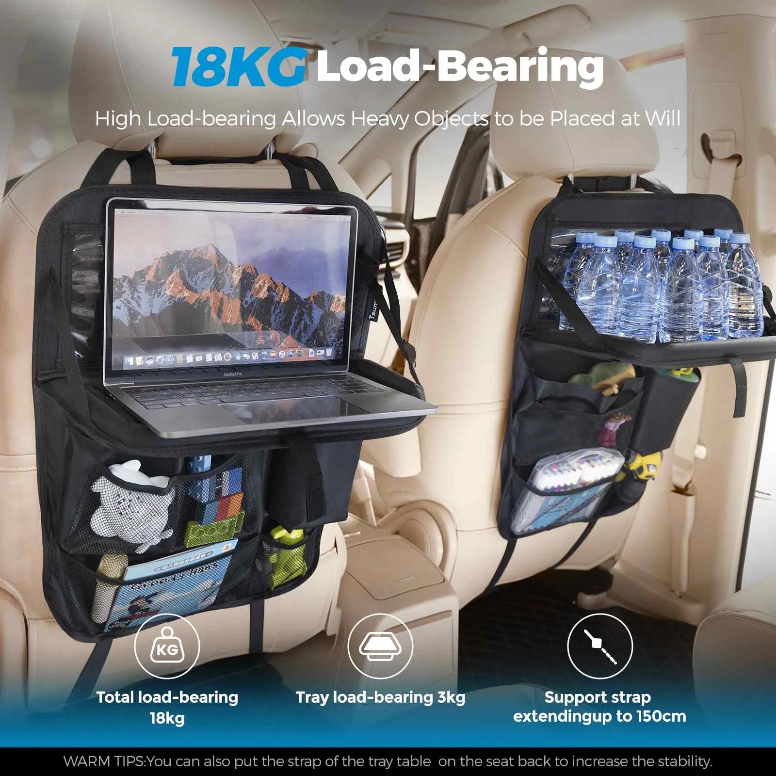 2 -  9 Pocket Storage Car Organizer