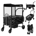 2 Seat Wagon Stroller For Toddlers with Canopy