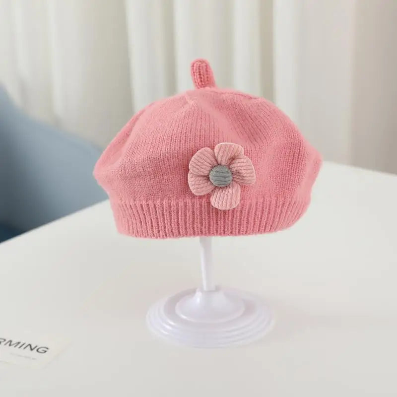 Warm Knitted Baby Beret Hat
