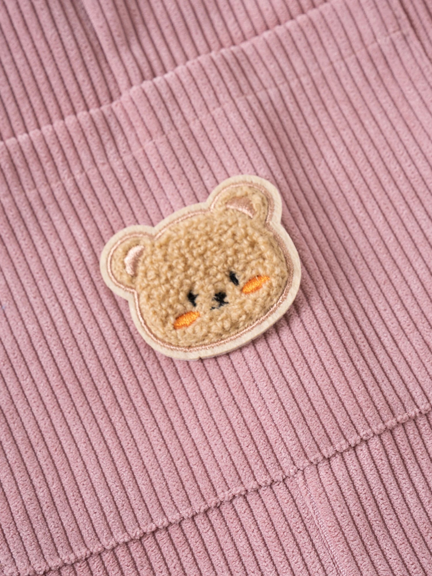 Toddler Denim Dungarees with Bear Patchwork Detail