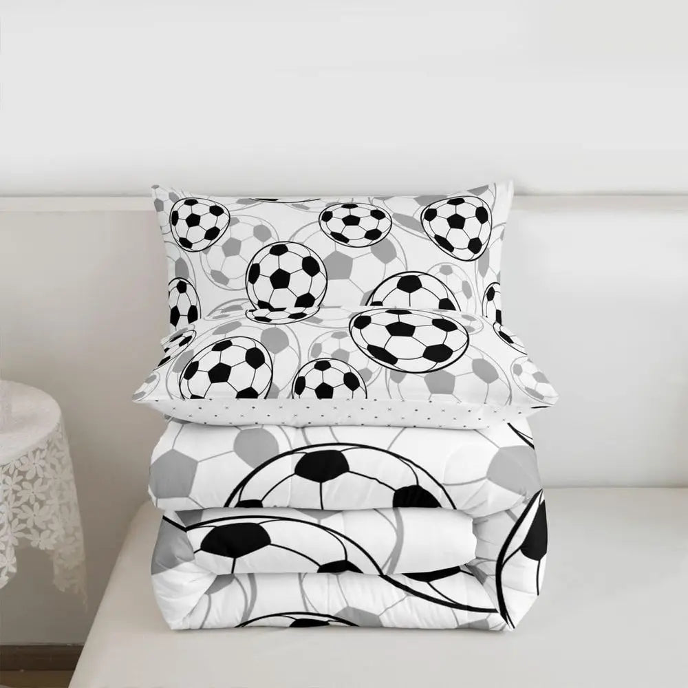 3-Piece Soccer Themed Comforter Set