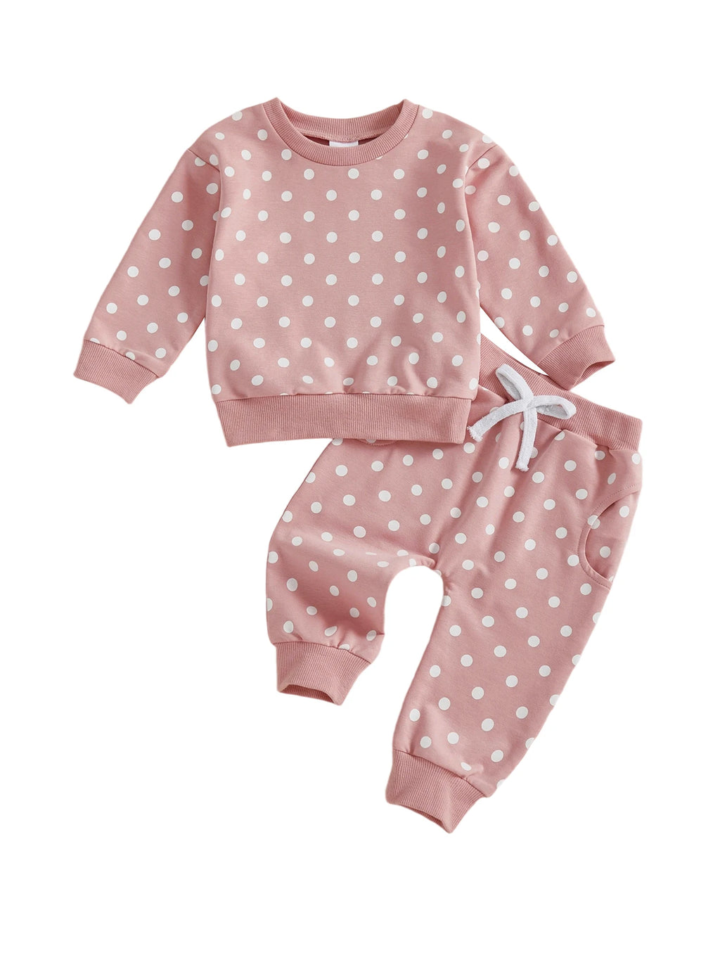 Stylish Polka Dot Sweater with Matching Pants