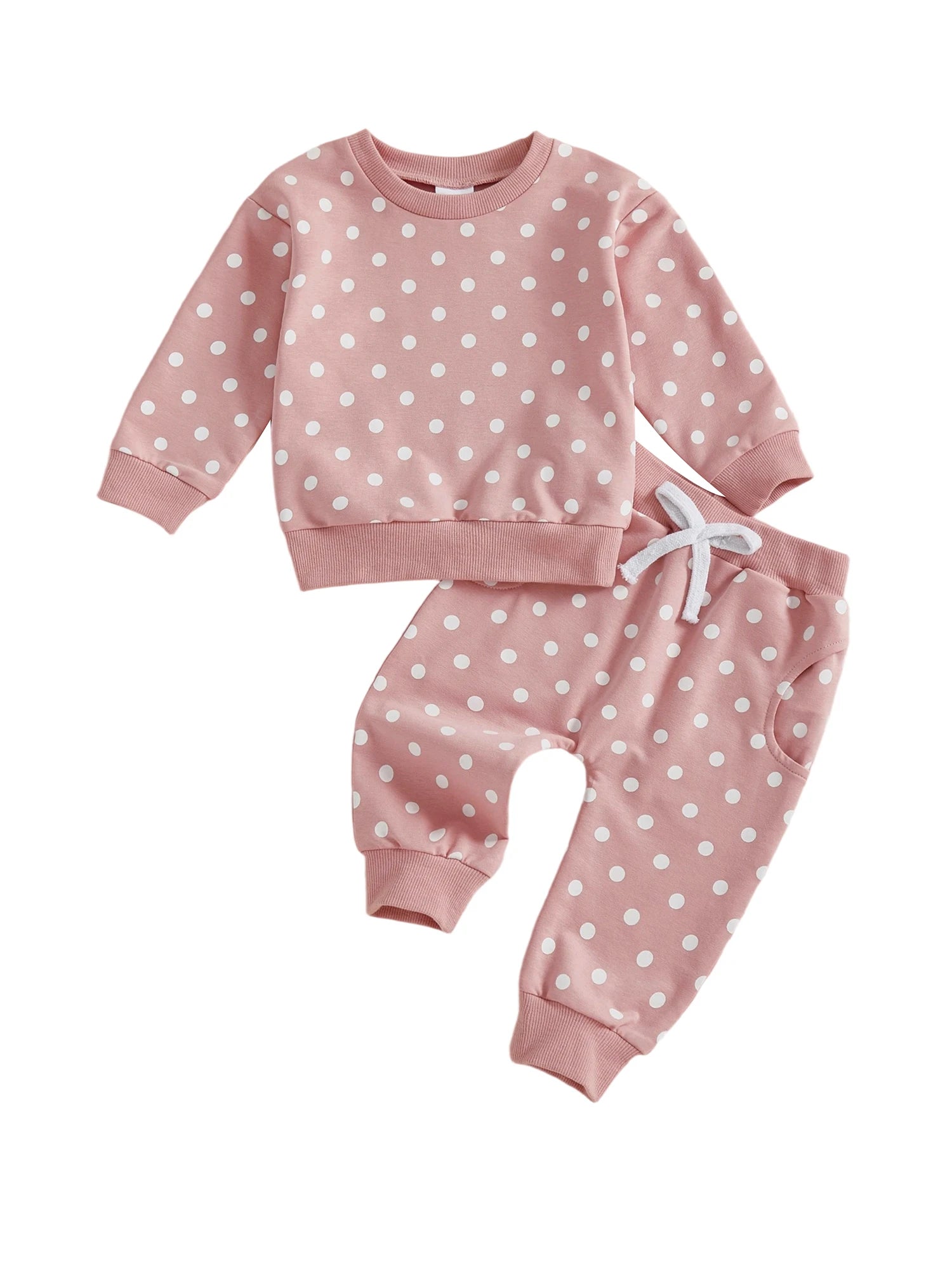 Stylish Polka Dot Sweater with Matching Pants