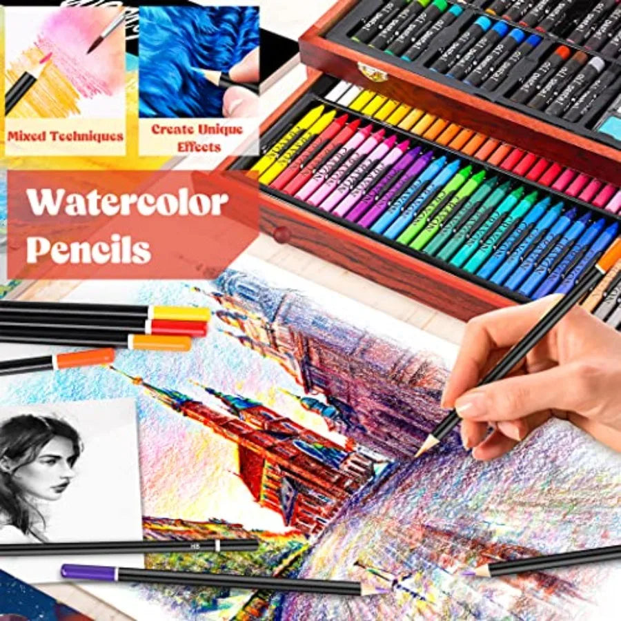 153-Pack Deluxe Art Set - Wooden Case