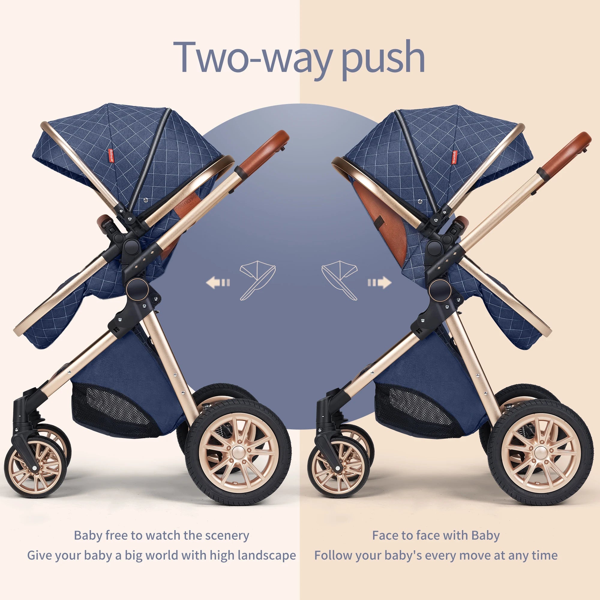 Luxury 3-in-1  Baby Stroller - Carseat