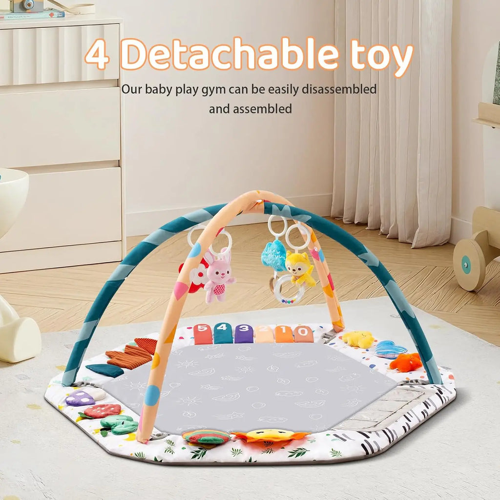 Baby Play Gym Mat with 6 Development Zones