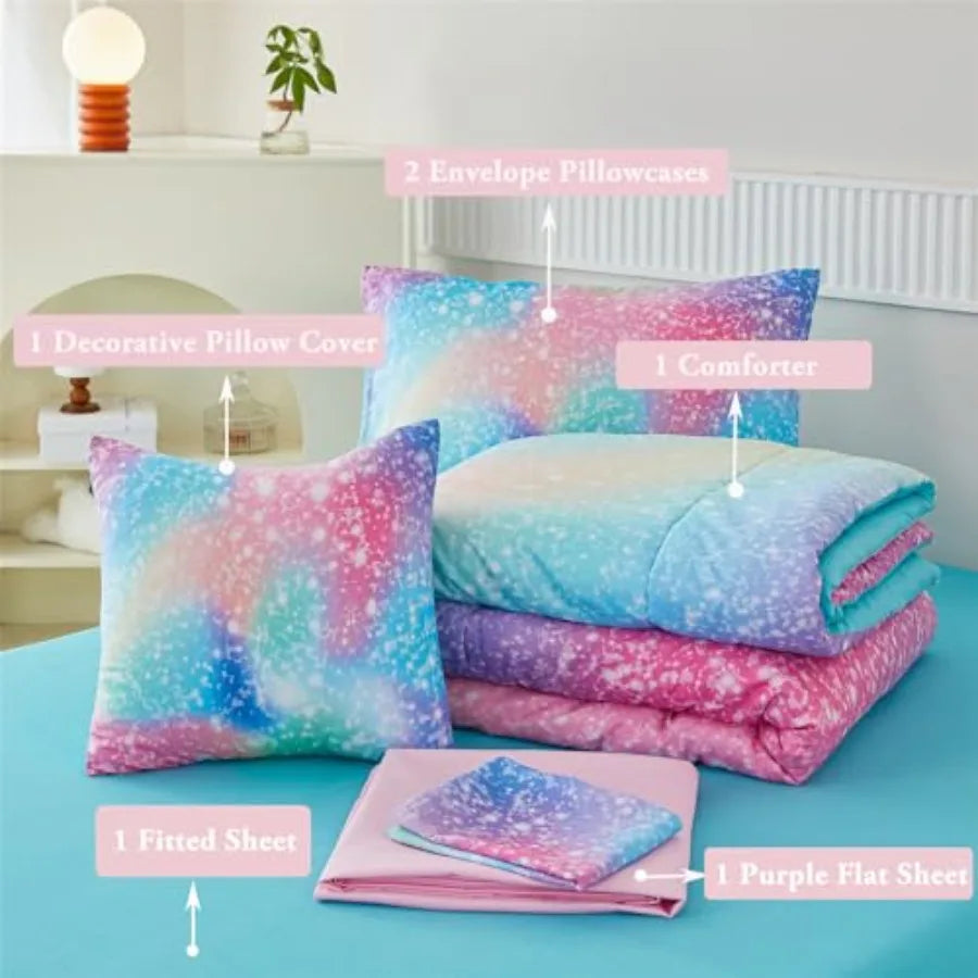 6 Pcs Colorful Comforter Set