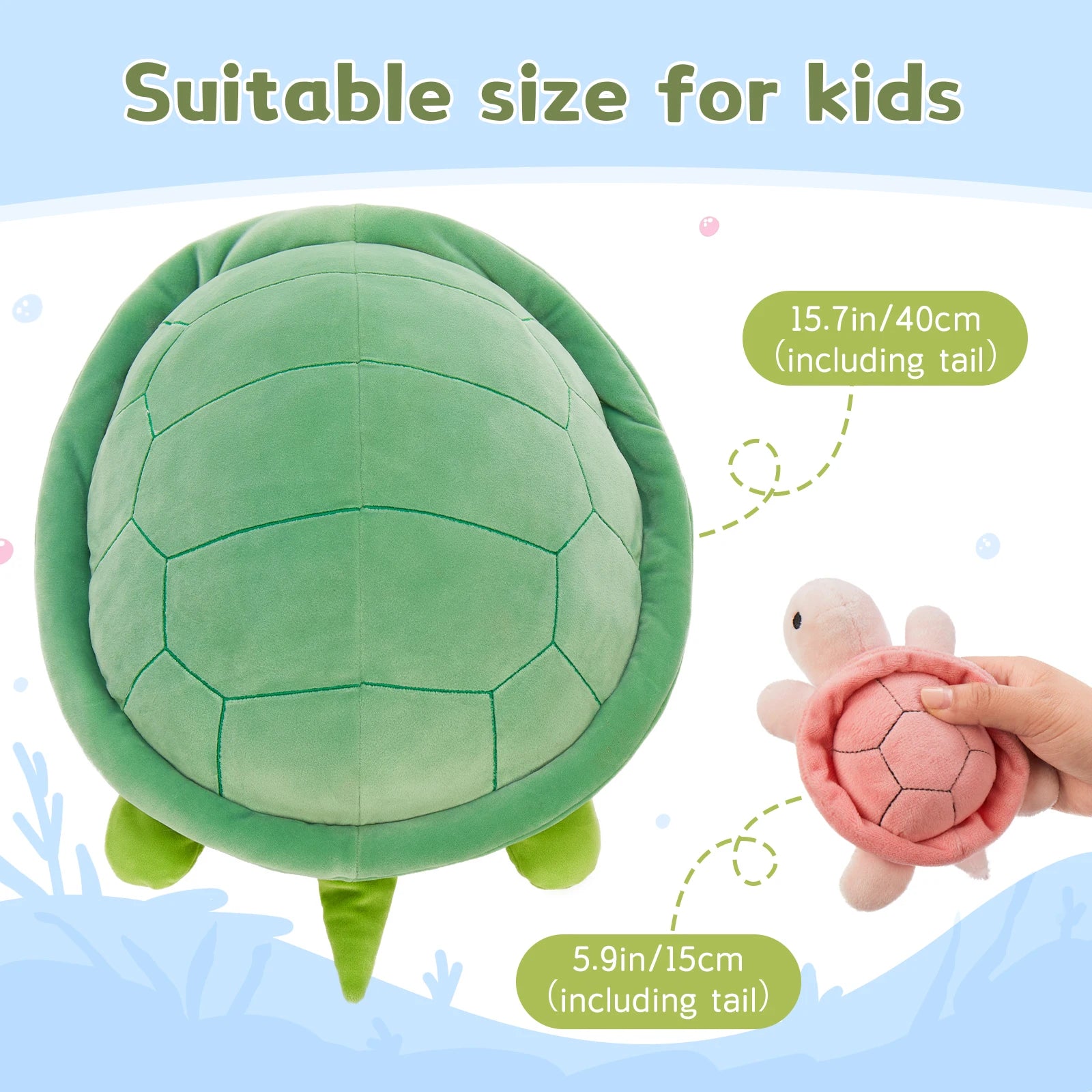 Stuffed Soft Turtle with 3 Baby Turtles