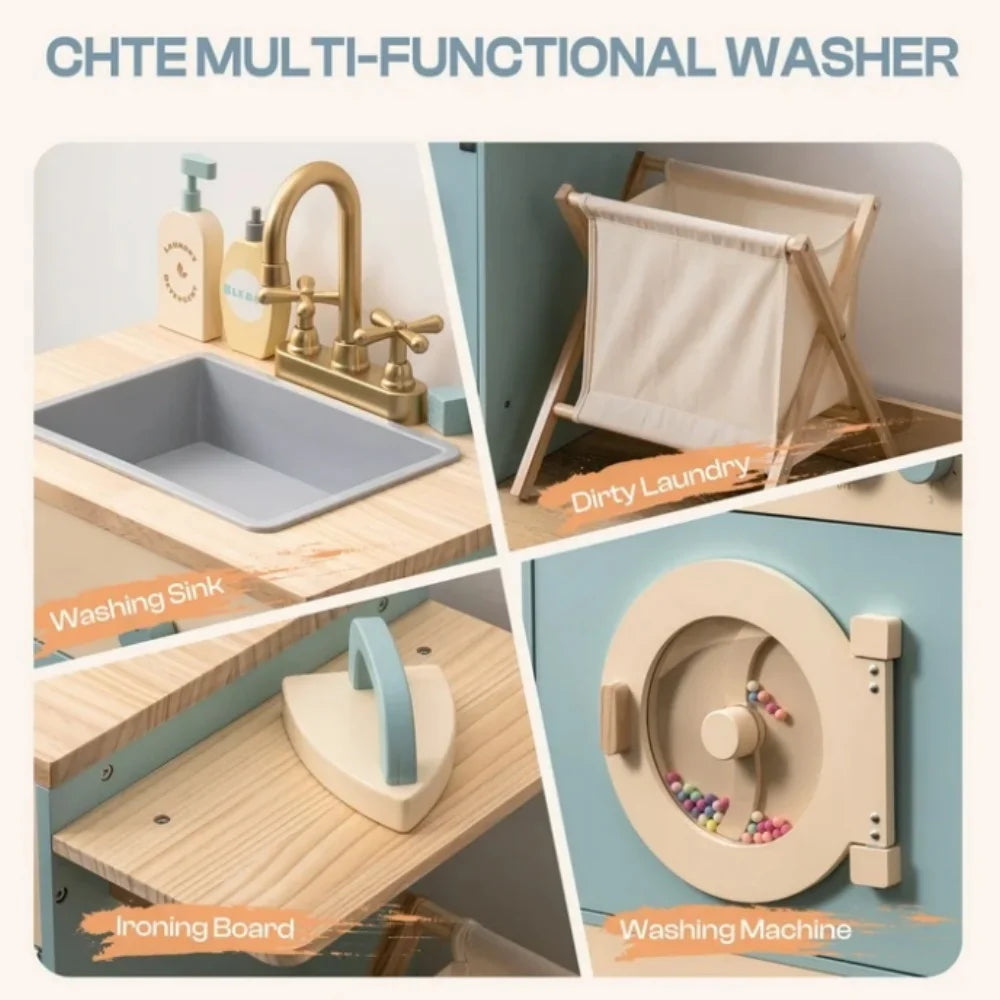 Toy Washing Machine, Clothes Basket Iron, Sink