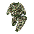 Camouflage Pullover Sweatshirt and Joggers Pants Set
