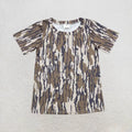 Baby Boys Camouflage Branch Print Short Sleeve T-Shirt Toddler Casual Tops Kids' Clothing