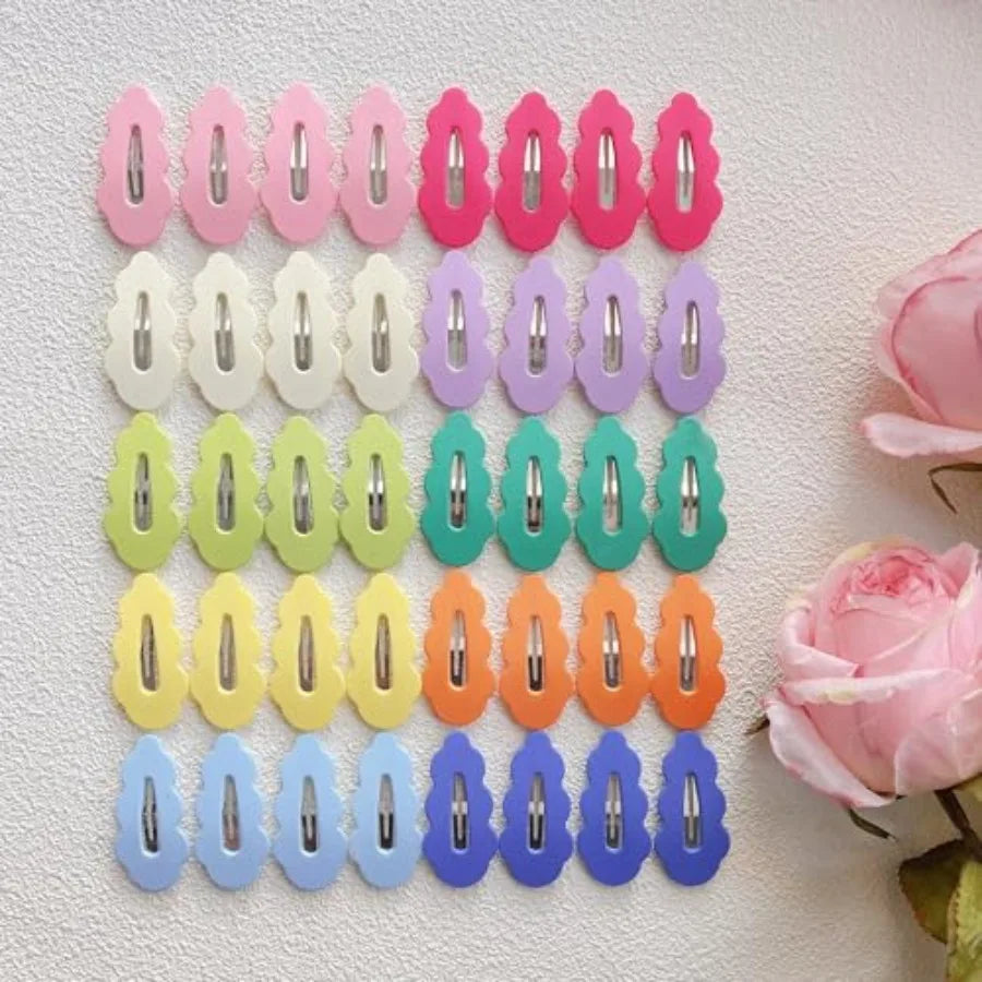 40pcs Candy Colored Snap Hair Clips