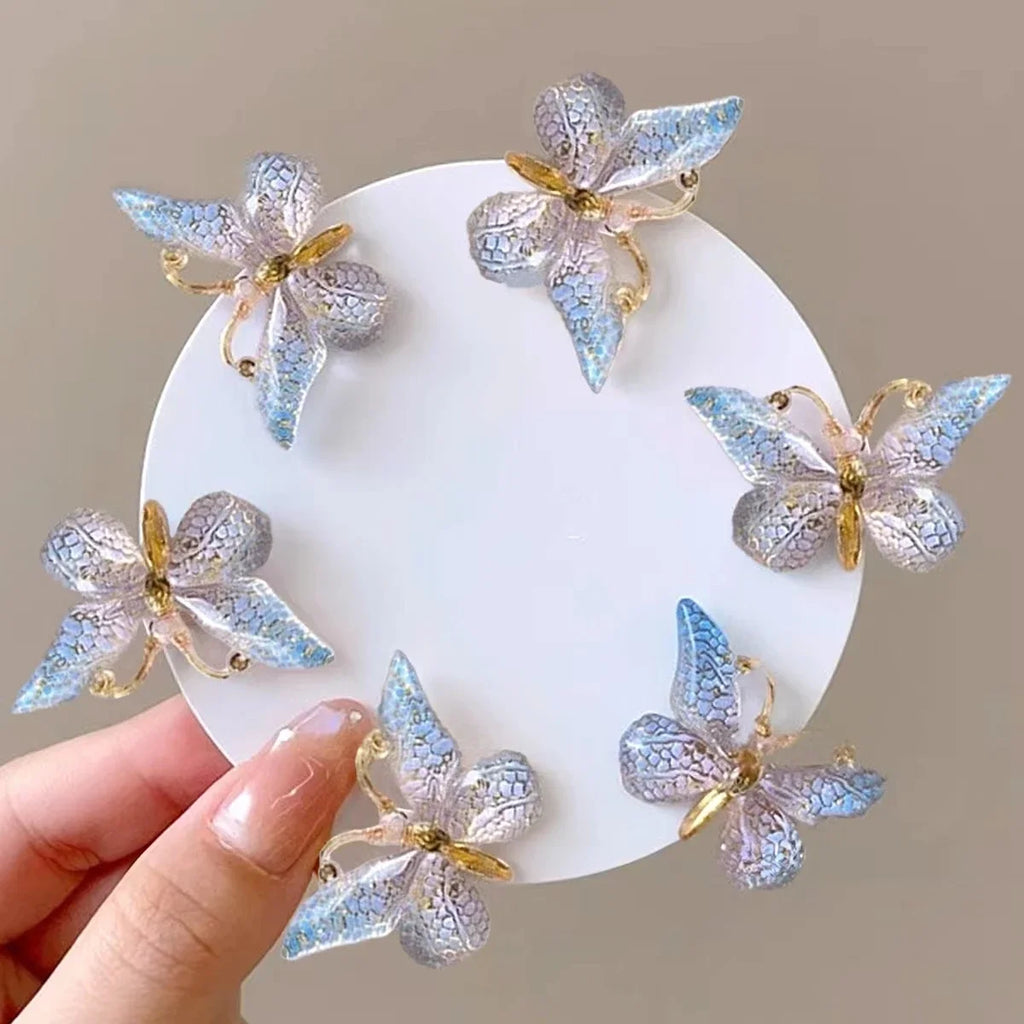 5pcs Princess Butterfly Hair Clips