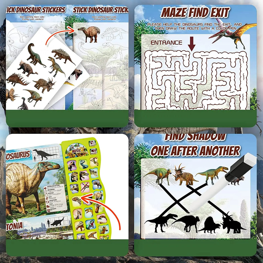 Interactive Dinosaur Book with Realistic Sounds