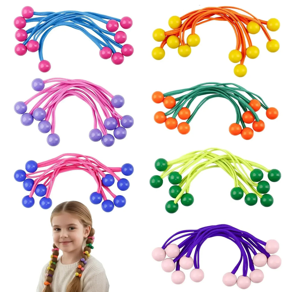 42PCS Double Ball Bubble Hair Ties
