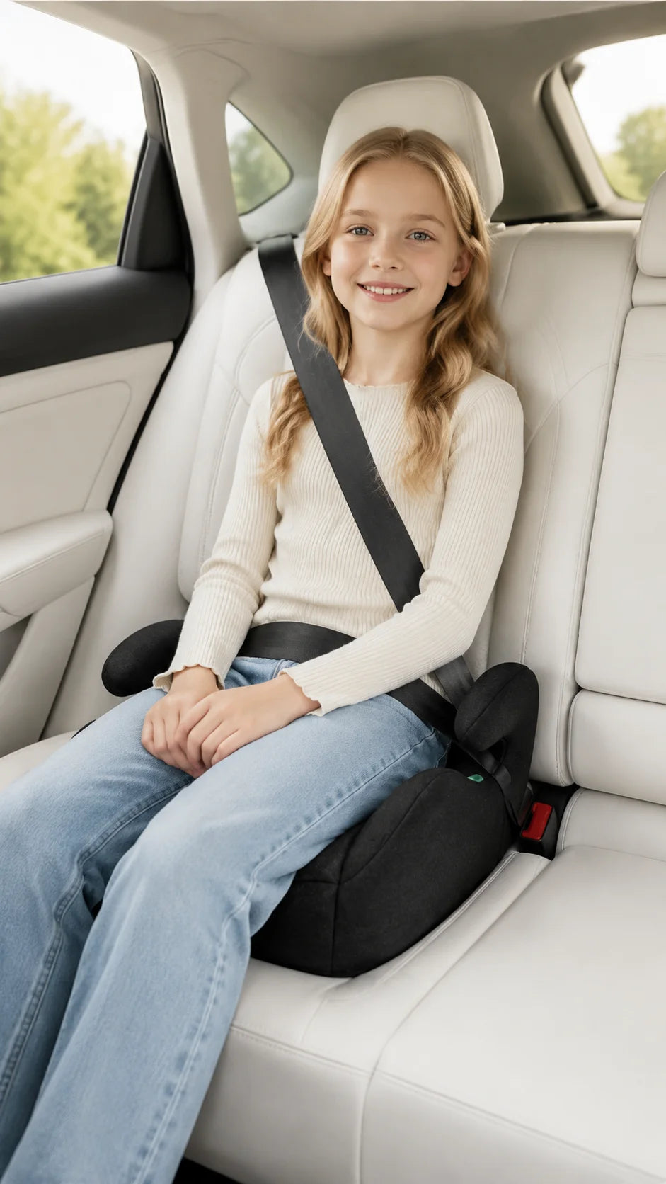 Lightweight Portable Backless Booster Car Seat