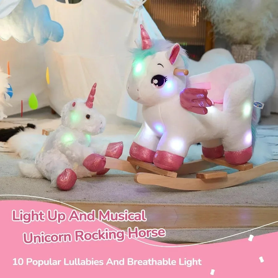 Light Up Musical Unicorn Rocking Horse