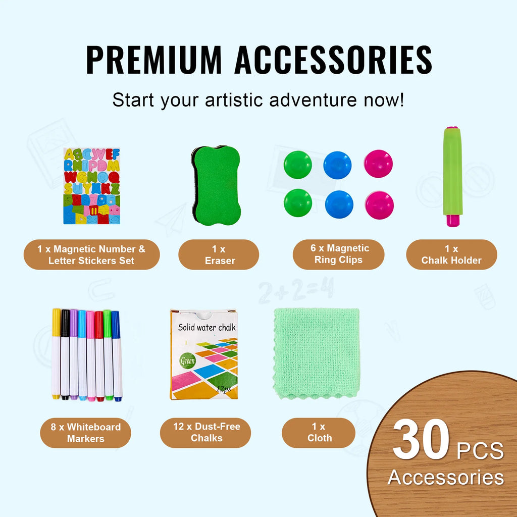 Standing Magnetic Drawing Board with Painting Accessories
