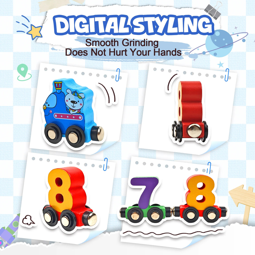 12PCS Magnetic Digital Train