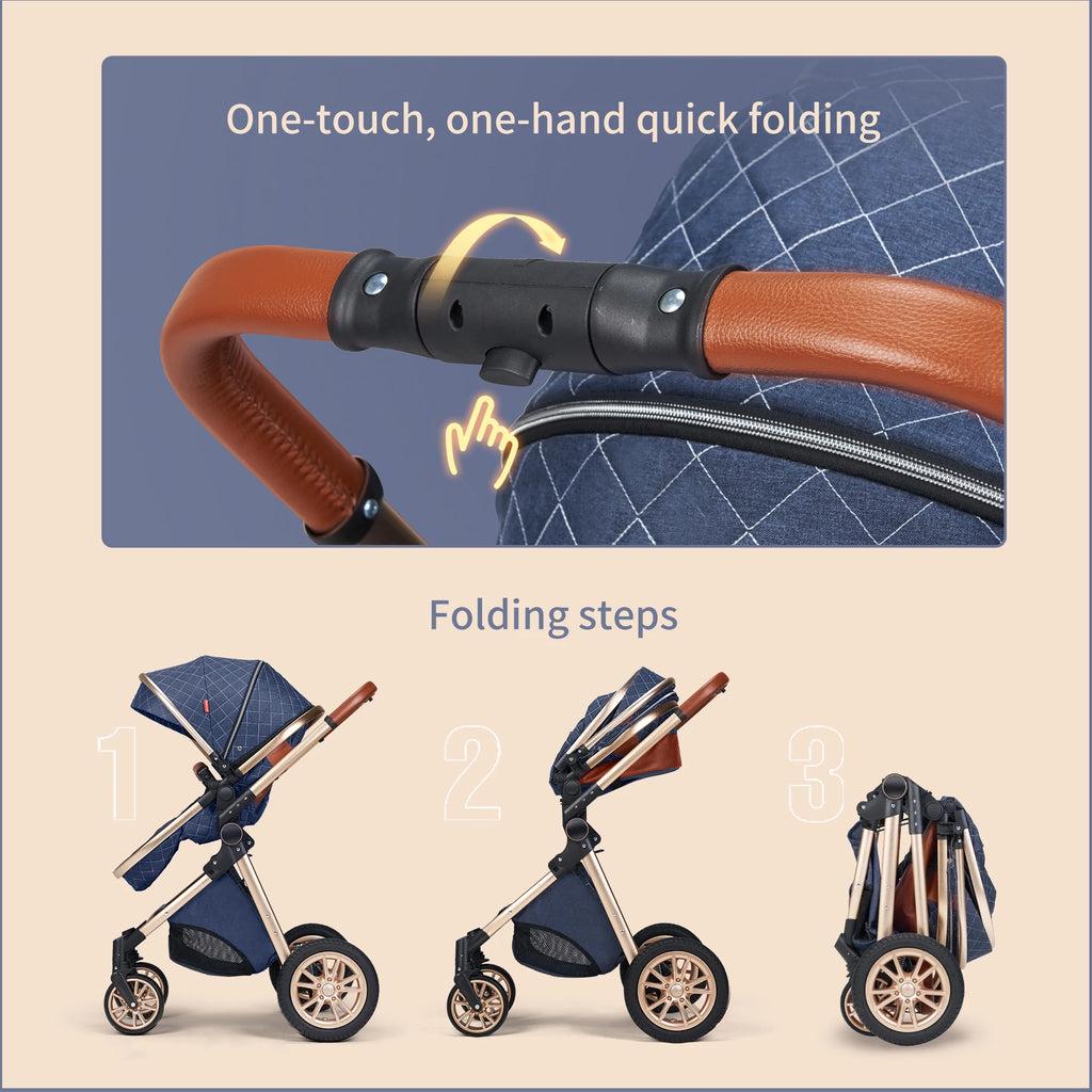 Luxury 3-in-1  Baby Stroller - Carseat
