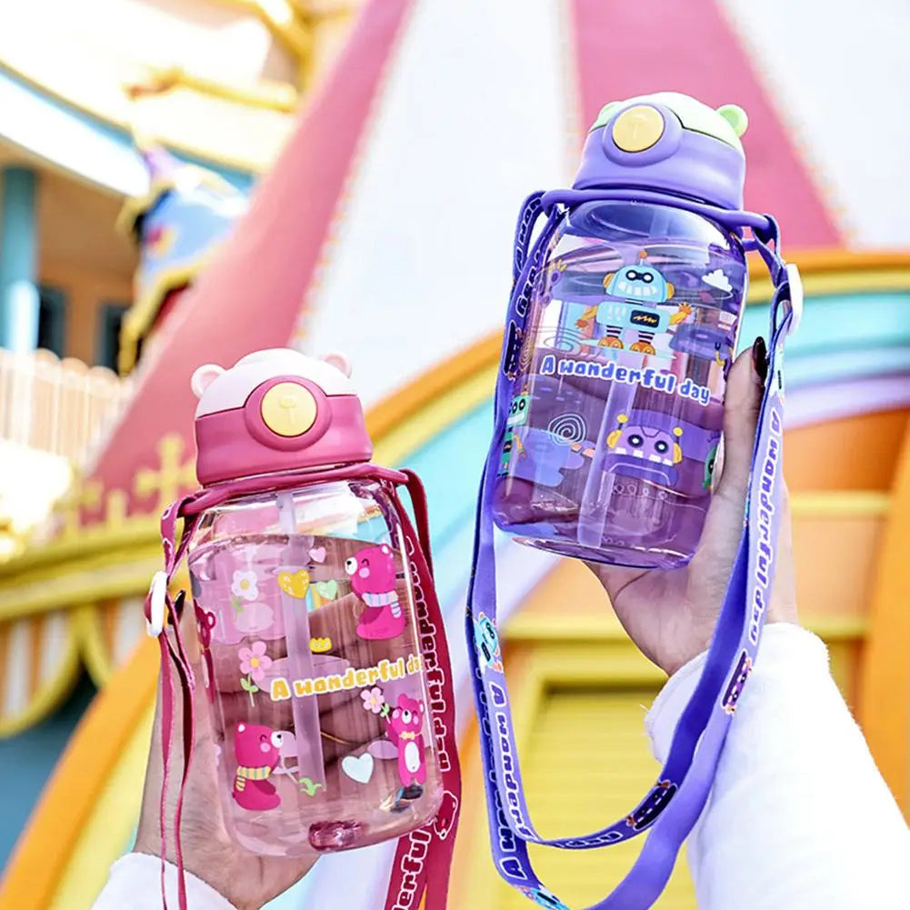 Water Bottle with Straw Free BPA Leakproof