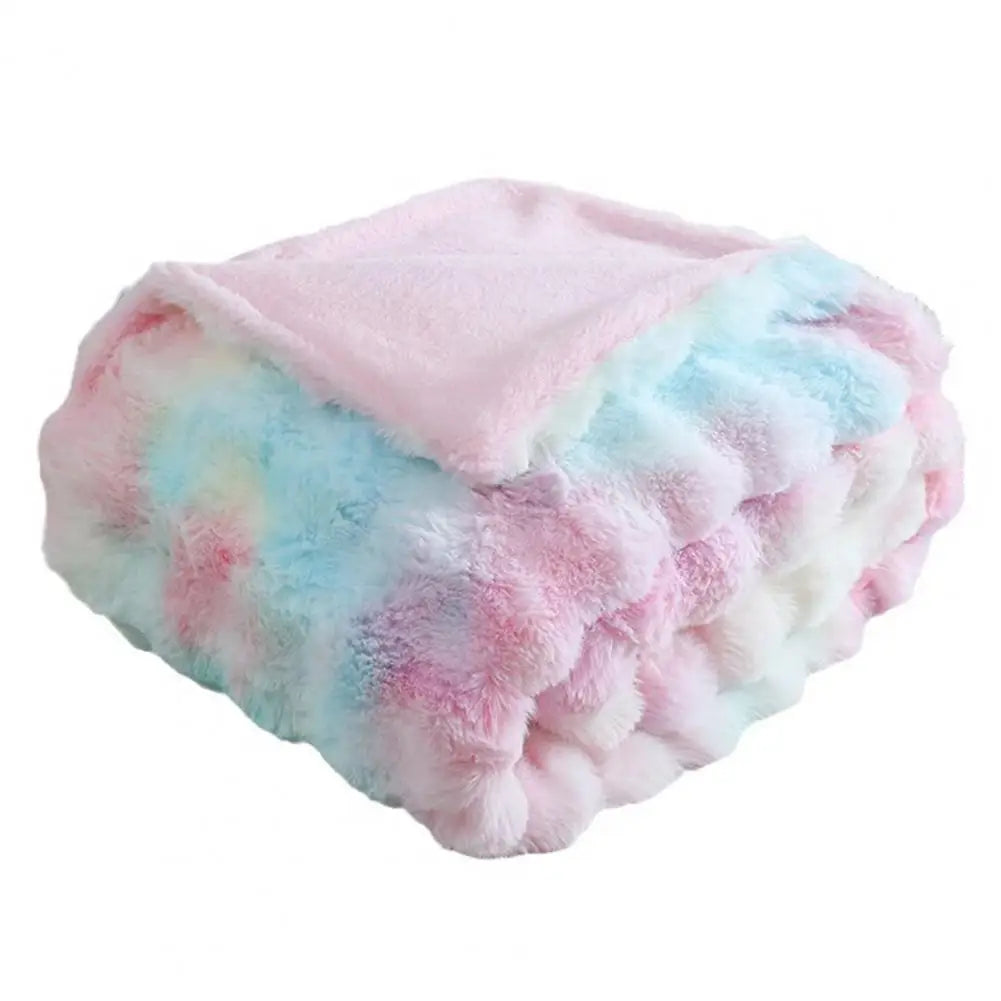 Bubble Plush Soft Throw Blanket