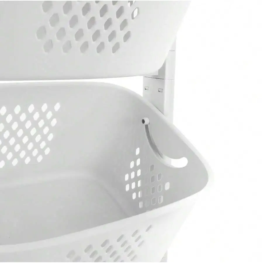 Stackable 3-Tier Laundry Basket With Wheels