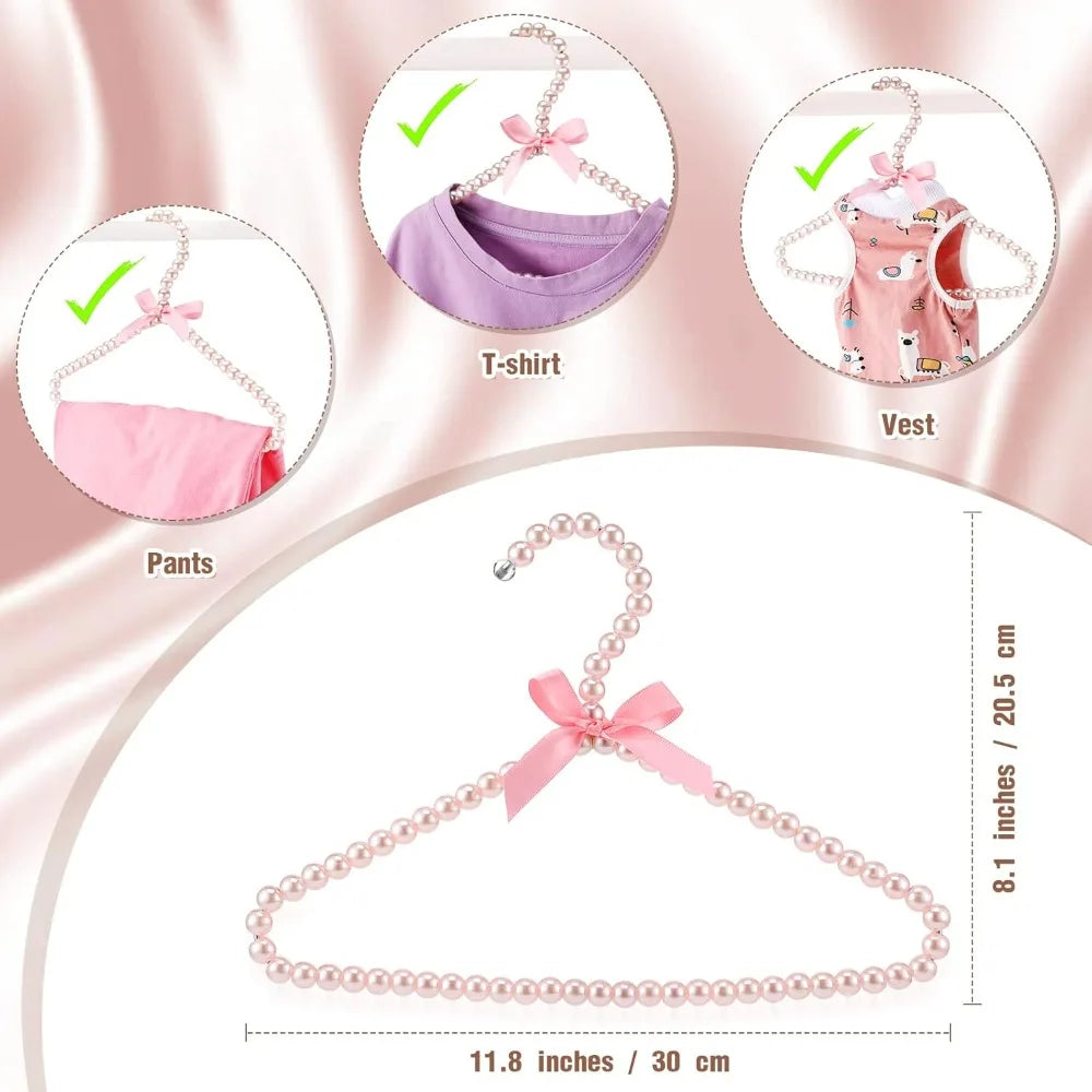 24 Pcs Pearl Beaded Clothes Hanger