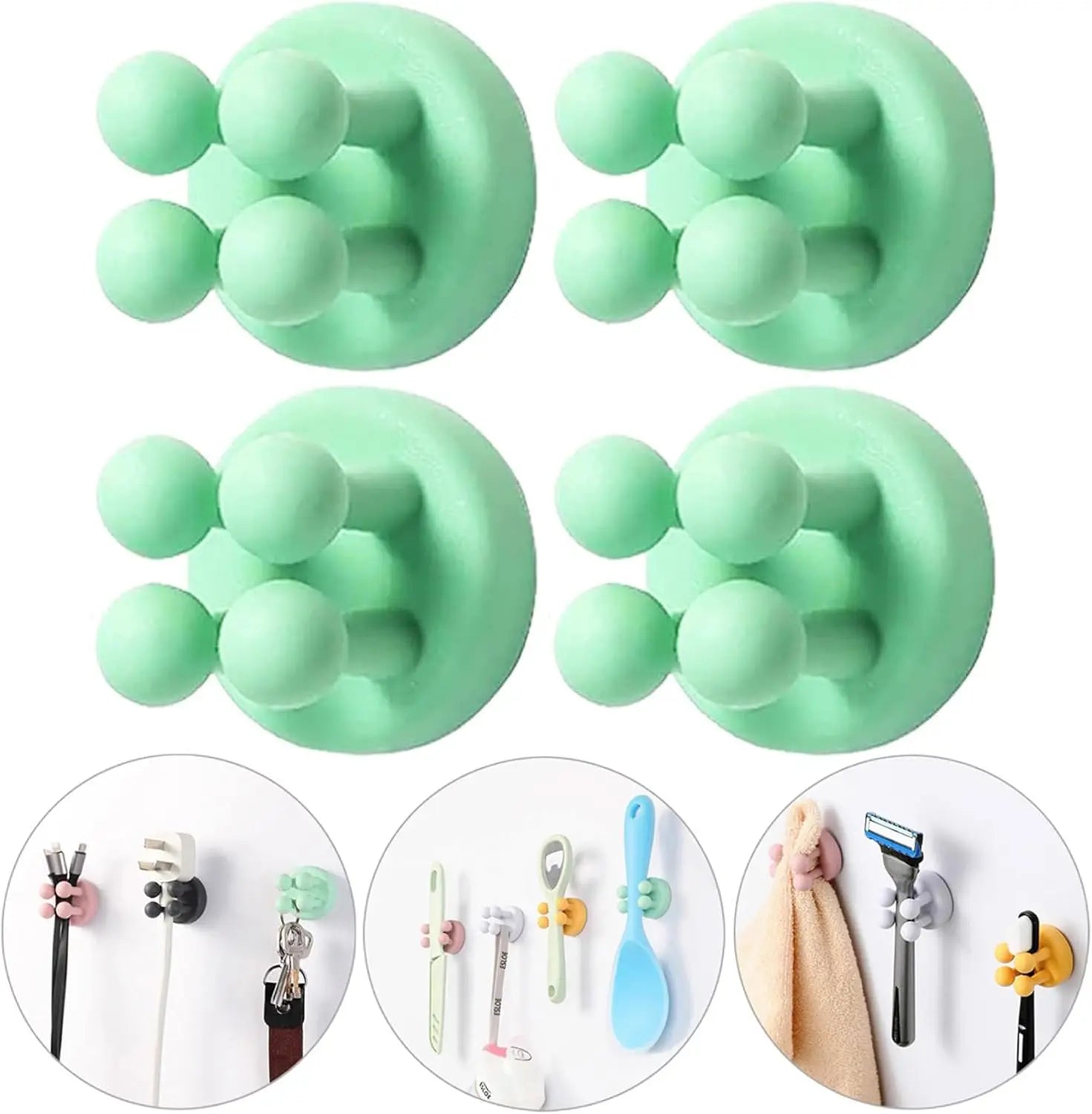 4 silicone toothbrush holders