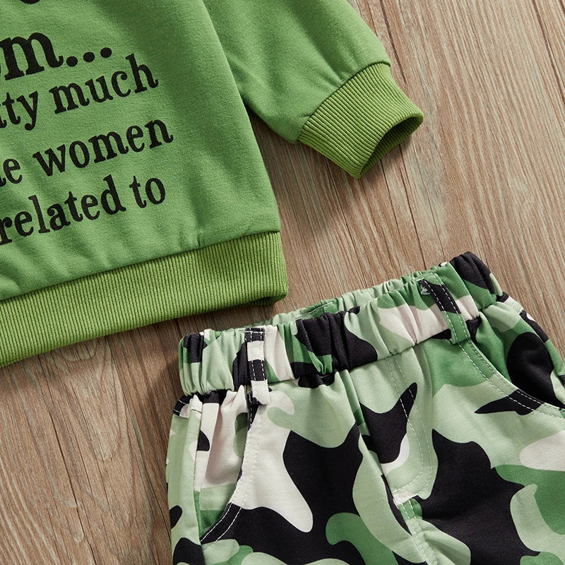 Graphic Tee Camo Cargo Joggers